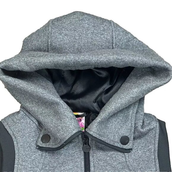 Burton Gray & Black Dry Ride Starr Hooded Zip Snowboard Vest - Small - NWOT - Picture 3 of 11